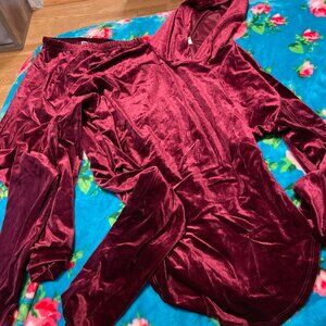 Teen shein velvet set